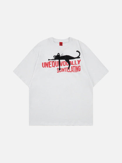 DAXUEN Chill Cat Graphic T-Shirt