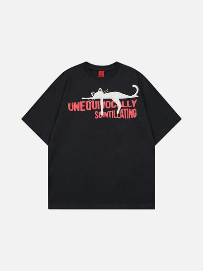 DAXUEN Chill Cat Graphic T-Shirt