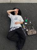 DAXUEN Set of two oversized graphic t-shirts — model photo