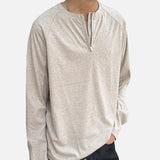 DAXUEN Relaxed-fit long sleeve top with half-zip neckline