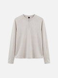 DAXUEN Relaxed-fit long sleeve top with half-zip neckline