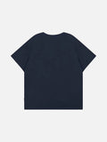 DAXUEN Short-sleeved henley-style T-shirt with graphic pocket