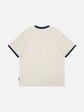 DAXUEN Short-sleeved henley-style T-shirt with graphic pocket