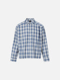 DAXUEN Long-sleeved plaid button-up shirt
