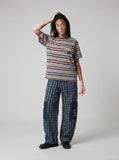 DAXUEN Relaxed-fit short-sleeve striped t-shirt with pocket — model photo