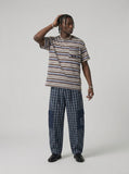 DAXUEN Relaxed-fit short-sleeve striped t-shirt with pocket — model photo