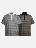DAXUEN Short-sleeved polo shirt with horizontal stripes
