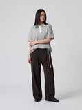 DAXUEN Short-sleeved polo shirt with horizontal stripes — model photo
