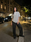 DAXUEN Short-sleeved polo shirt with horizontal stripes — model photo