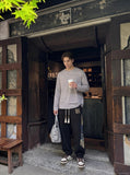 DAXUEN Casual long-sleeve striped t-shirt — model photo