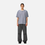 DAXUEN Short-sleeve striped t-shirt in light blue and grey