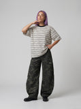 DAXUEN Short-sleeved striped t-shirt with oversized fit — model photo