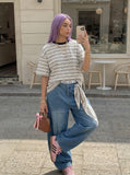 DAXUEN Short-sleeved striped t-shirt with oversized fit
