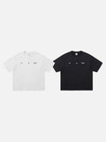DAXUEN Relaxed-fit short-sleeved V-neck Henley T-shirt