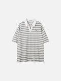 DAXUEN Relaxed fit short-sleeved striped polo shirt