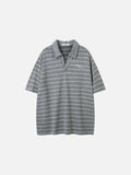 DAXUEN Relaxed fit short-sleeved striped polo shirt