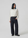 DAXUEN Relaxed-fit long-sleeved button-up shirt — model photo