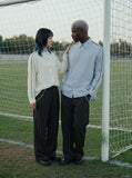 DAXUEN Relaxed-fit long-sleeved button-up shirt — model photo