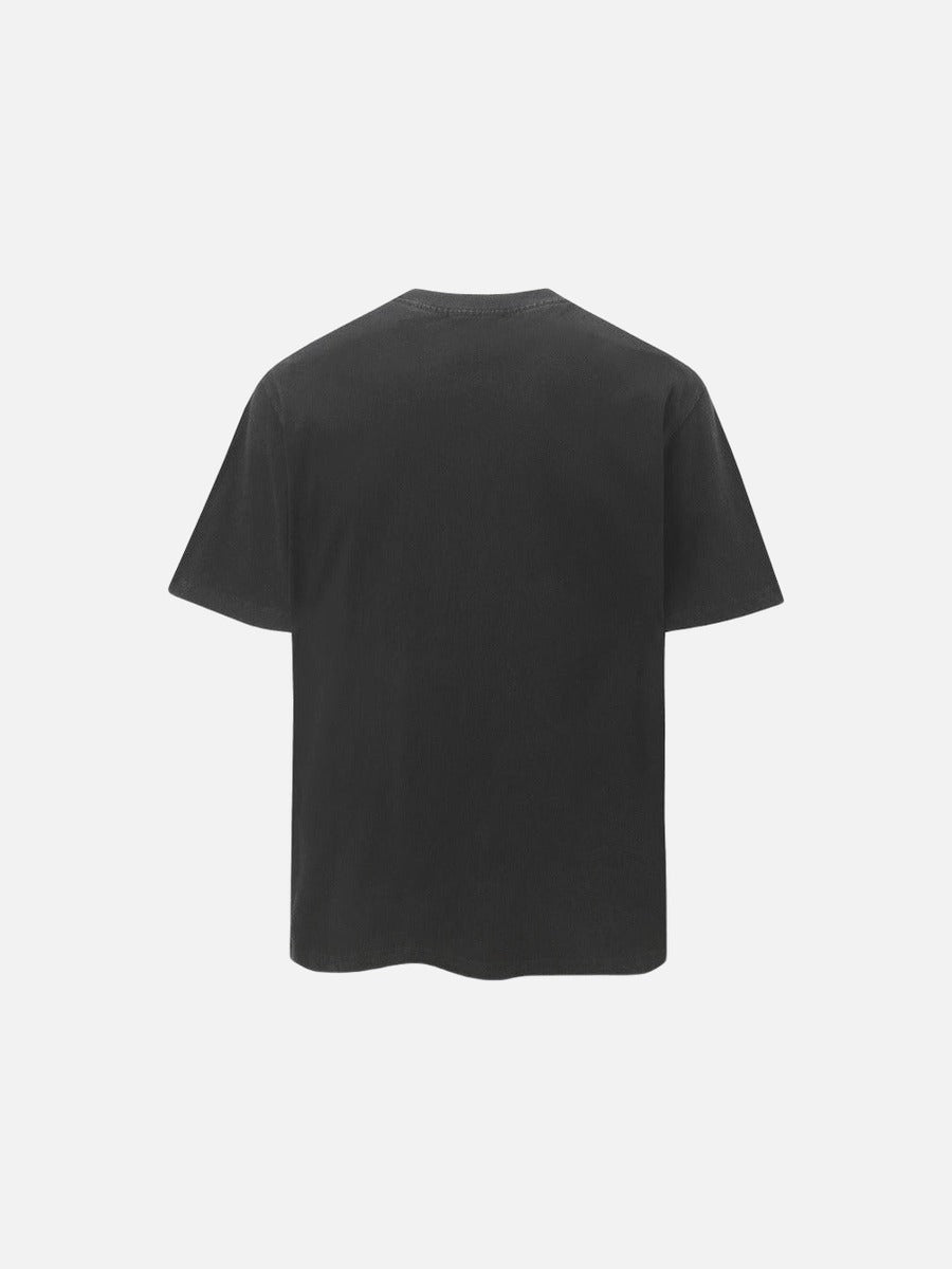 DAXUEN Distressed graphic t-shirt with bold text print