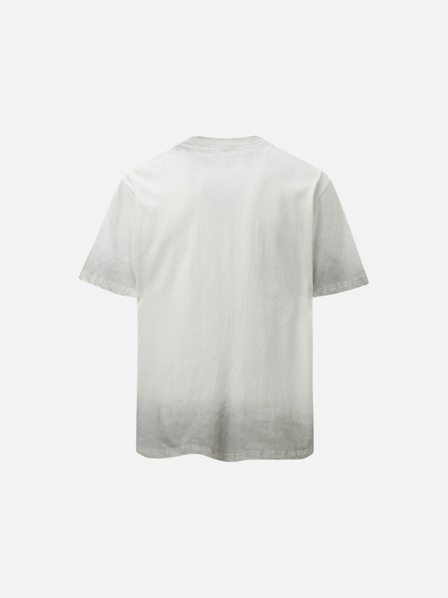 DAXUEN Distressed graphic t-shirt with bold text print