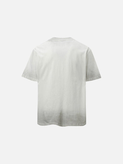DAXUEN Distressed graphic t-shirt with bold text print