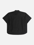 DAXUEN Loose short-sleeve button-up shirt in solid colors