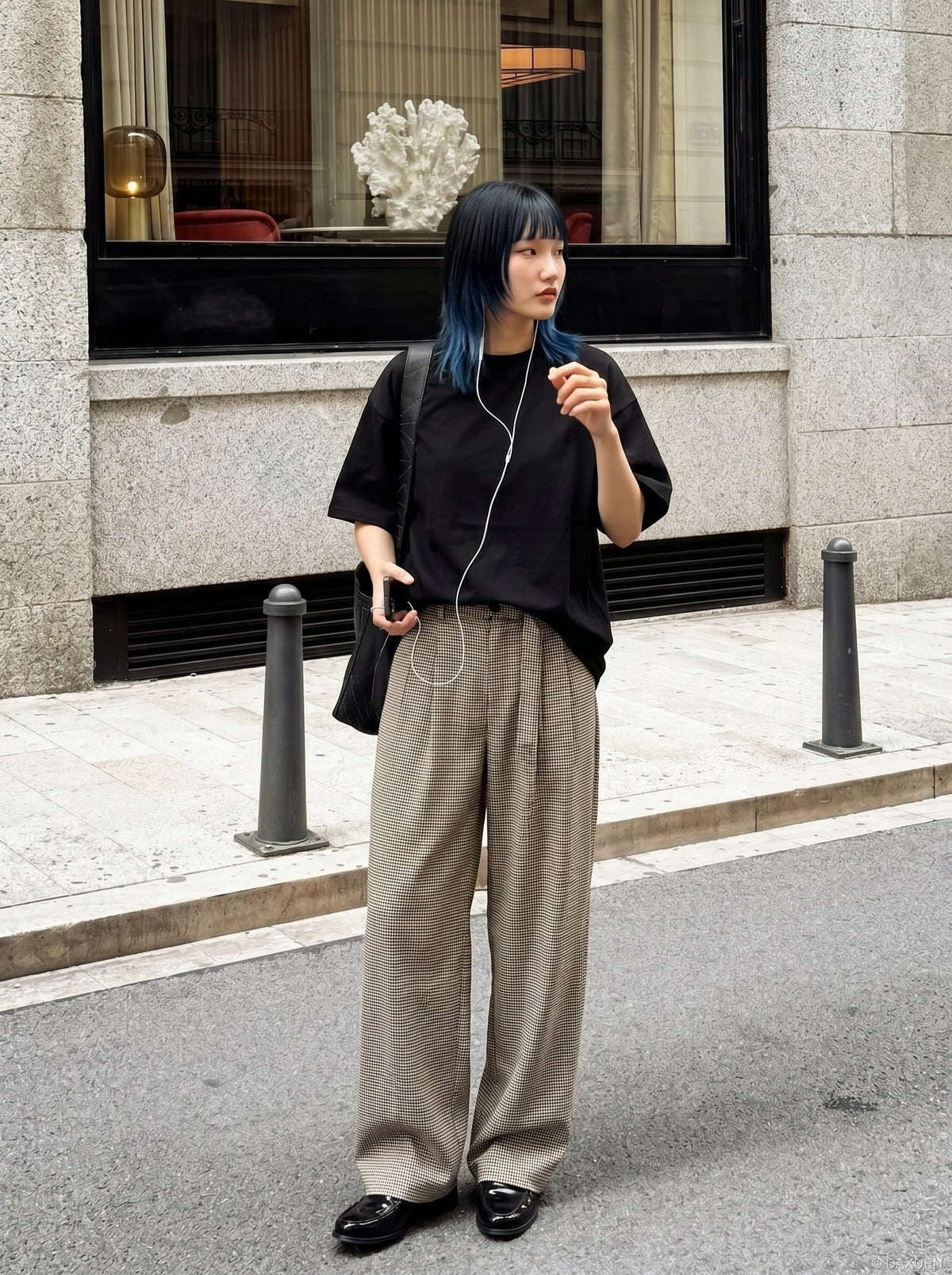 DAXUEN Plain oversized short-sleeved t-shirt in black and white