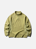 DAXUEN Long-sleeved pullover top with quarter-zip collar