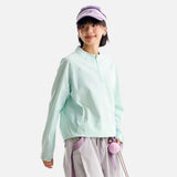 DAXUEN Long-sleeved pullover top with quarter-zip collar