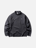 DAXUEN Long-sleeved pullover top with quarter-zip collar