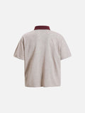 DAXUEN Striped short-sleeved polo shirt with embroidered graphics