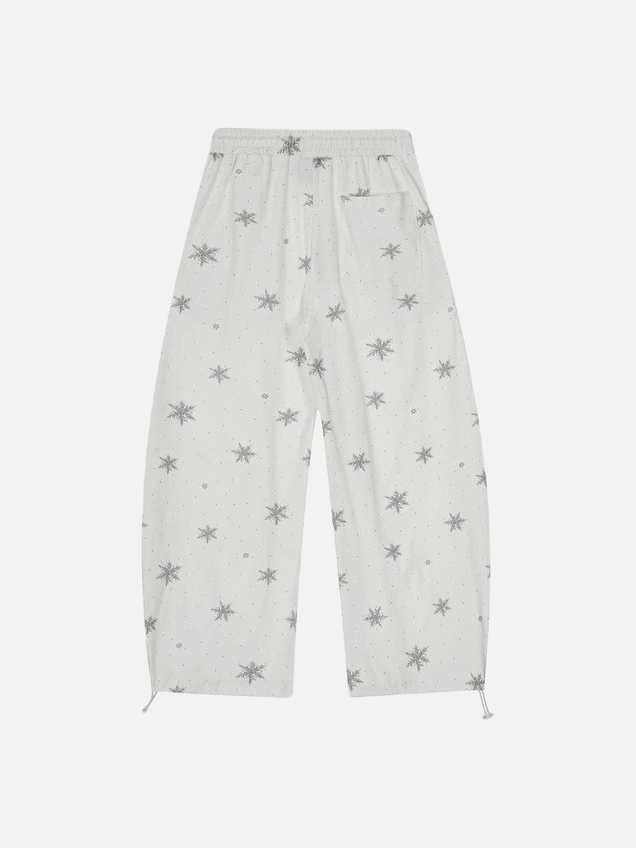 DAXUEN Wide-leg lounge pants with snowflake print