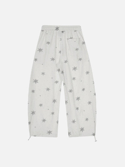 DAXUEN Wide-leg lounge pants with snowflake print