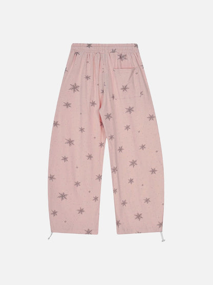 DAXUEN Wide-leg lounge pants with snowflake print