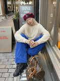 DAXUEN Loose-fitting wide-leg track pants with graphics — model photo