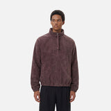 DAXUEN Brownish-mauve cropped full-zip jacket