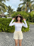 DAXUEN Set of four pairs of casual athletic shorts in solid colors — model photo