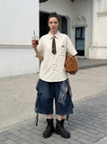 DAXUEN Chill Vibes Corduroy Button-Up Shirt | DAXUEN — model photo