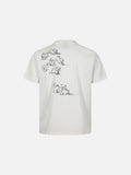 DAXUEN Short-sleeved graphic T-shirt featuring a fluffy dog illustration