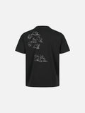 DAXUEN Short-sleeved graphic T-shirt featuring a fluffy dog illustration