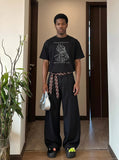 DAXUEN Chill Vibes Dog Graphic T-Shirt | DAXUEN — model photo