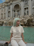 DAXUEN Chill Vibes Dog Graphic T-Shirt | DAXUEN — model photo
