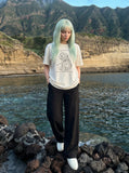DAXUEN Chill Vibes Dog Graphic T-Shirt | DAXUEN — model photo
