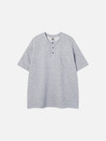 DAXUEN Relaxed-fit short-sleeved Henley t-shirt