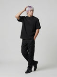 DAXUEN Relaxed-fit short-sleeved t-shirt with embroidery — model photo