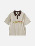 DAXUEN Short-sleeved oversized polo shirt with graphic design