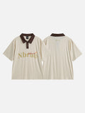 DAXUEN Short-sleeved oversized polo shirt with graphic design