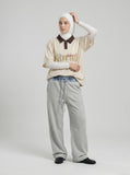 DAXUEN Short-sleeved oversized polo shirt with graphic design — model photo