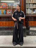 DAXUEN Relaxed-fit short sleeve polo shirt with stripes — model photo
