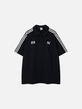 DAXUEN Relaxed-fit short sleeve polo shirt with stripes
